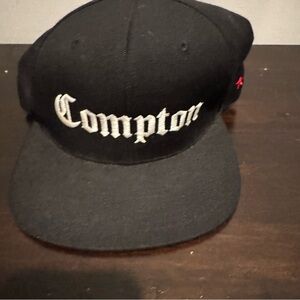 Compton Black Snapback Cap